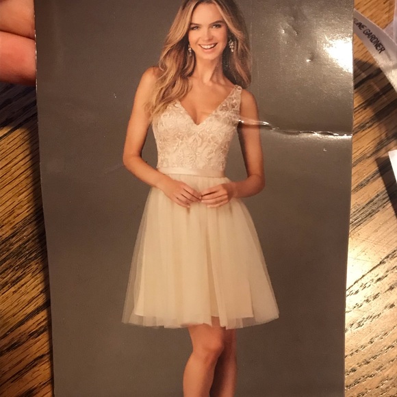 Cream colored lace homecoming dress - Picture 8 of 8